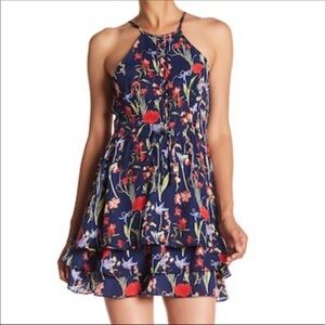 🔥Parker navy floral Gardenia Night racerback dress. new